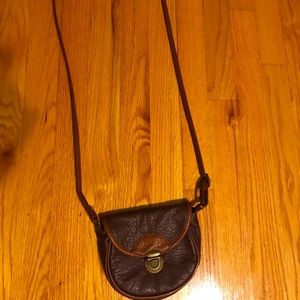 AE Brown leather crossbody bag